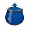 Denby Imperial Blue Covered Sugar Bowl