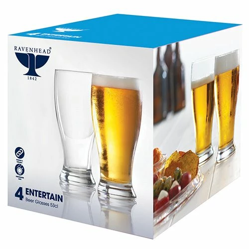 Ravenhead Entertain 530ml Set Of 4 Beer Glasses - Image 2