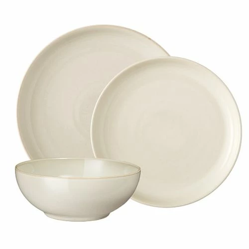 Denby Linen 12 Piece Coupe Tableware Set