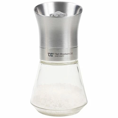T&G CrushGrind Tip Top Stainless Steel Top Salt Mill - Image 2
