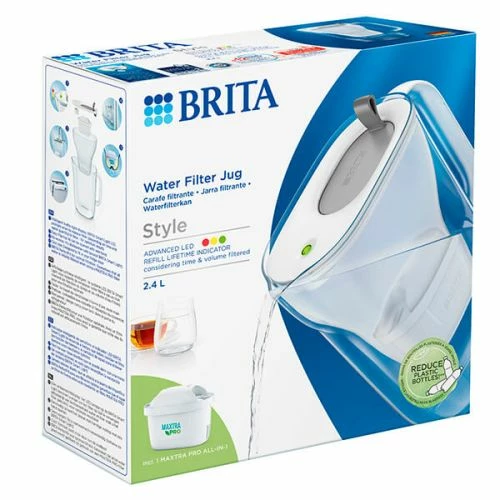 Brita Style Cool Grey Water Filter Jug - Image 3