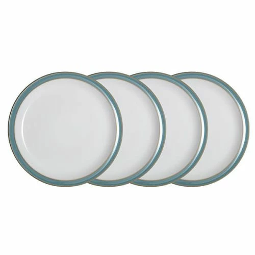 Denby Azure 4 Piece Dinner Plate Set