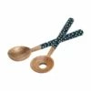 Dexam Sintra Mango Wood Spotted Salad Servers Ink Blue