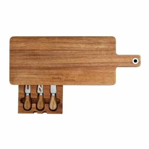 James Martin Denby 4 Piece Cheeseboard Paddle Kit