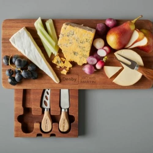 James Martin Denby 4 Piece Cheeseboard Paddle Kit - Image 5