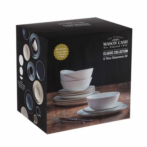 Mason Cash Classic Collection Cream 12 Piece Dinner Set - Image 2