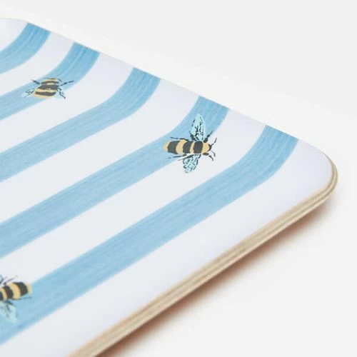 Joules Bee Stripe Small Tray Willow Wood 27cm X 20cm - Image 2
