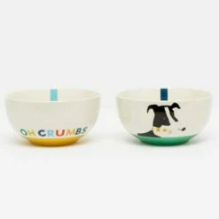 Joules Brightside Doris The Dog Set Of 2 Cereal Bowls