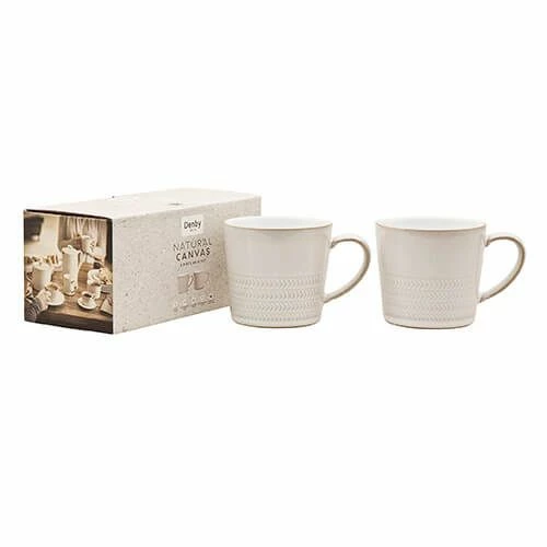 Denby Natural Canvas 2 Piece Textured Mug Set - Image 3