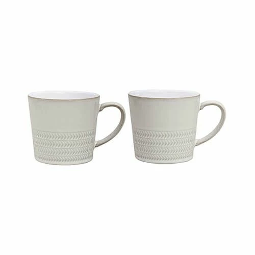 Denby Natural Canvas 2 Piece Textured Mug Set