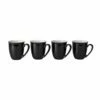 Denby Elements Black Set Of 4 Coffee Beaker Mugs