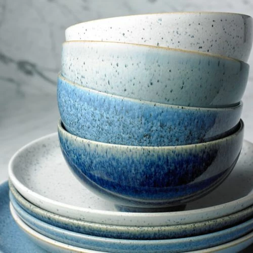 Denby Studio Blue Flint Coupe Dinner Plate - Image 5