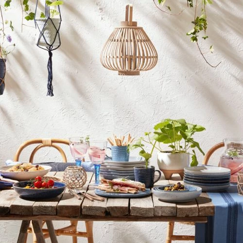 Denby Studio Blue 4 Piece Medium Coupe Plate Set - Image 5