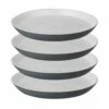 Denby Impression Charcoal 4 Piece Spiral Dinner Plate Set
