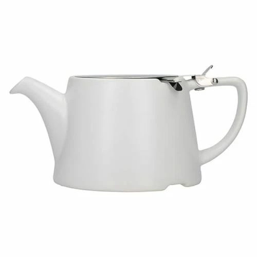 London Pottery Oval Filter 3 Cup Teapot Satin White