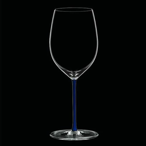Riedel Hand Made Fatto A Mano Cabernet/Merlot Wine Glass Dark Blue - Image 3