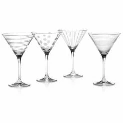 Mikasa Cheers Set Of 4 Martini Glasses