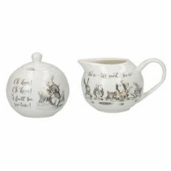 Alice In Wonderland Sugar Bowl & Creamer