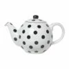 London Pottery Globe 2 Cup Teapot White With Black Spots