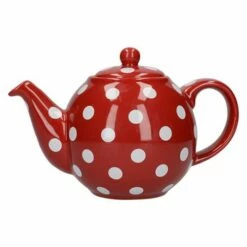 London Pottery Globe 4 Cup Teapot Red With White Spots
