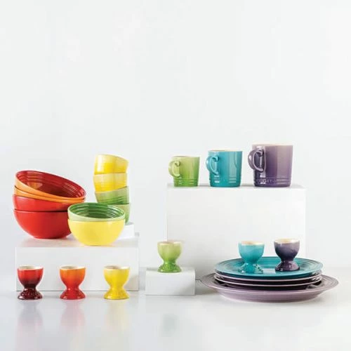 Le Creuset Stoneware Set Of 6 Rainbow Dinner Plates 27cm - Image 2