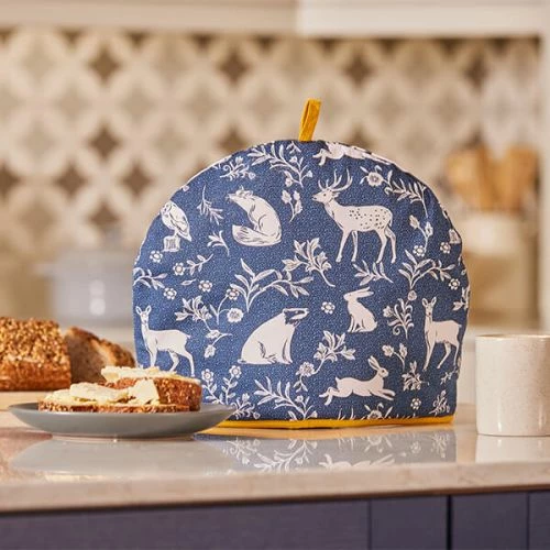 Ulster Weavers Forest Friends Navy & Springtime Yellow Tea Cosy - Image 2