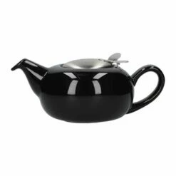 London Pottery Pebble Filter 2 Cup Teapot Gloss Black
