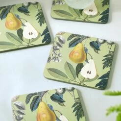 Royal Botanic Gardens Kew Fruit And Floral Square Coaster Pack Of 4