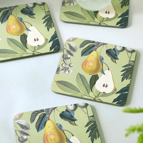 Royal Botanic Gardens Kew Fruit And Floral Square Coaster Pack Of 4