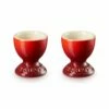 Le Creuset Cerise Stoneware Set Of 2 Egg Cups