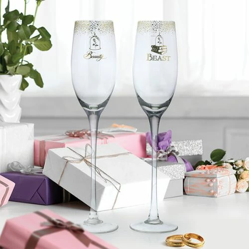 Disney Belle Wedding Toasting Glass - Image 3