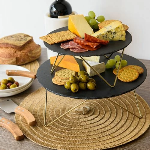 Artesa 2 Tier Slate Serving Platter - Image 4