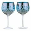 Artland Filigree Gin Glasses Blue Set Of 2