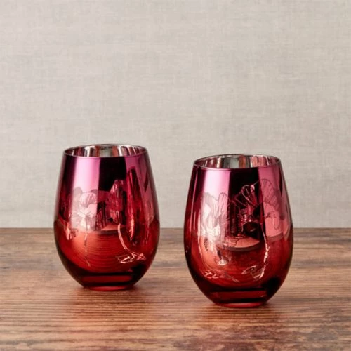 Artland Set Of 2 Bloom Stemless Tumblers - Image 3