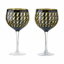 Artland Set Of 2 Cubic Gin Glasses
