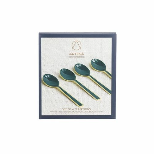 Artesa Enamel Teaspoons Set Of 4 Green - Image 3