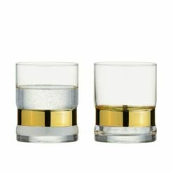 Anton Studios Set Of 2 SoHo DOF Tumblers Gold