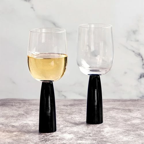Anton Studios Oslo Set Of 2 Wine Glasses Black - Image 5