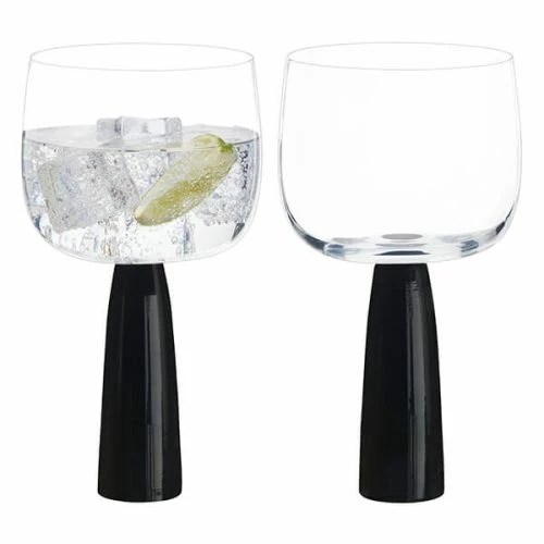 Anton Studios Oslo Set Of 2 Gin Glasses Black - Image 2