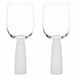 Anton Studios Oslo Set Of 2 Wine Glasses Frost
