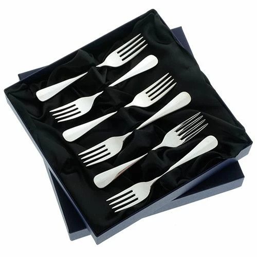 Arthur Price Of England Baguette Sovereign Silver Plate Set Of 6 Fruit Forks