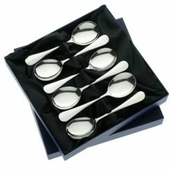Arthur Price Of England Baguette Sovereign Silver Plate Set Of 6 Fruit Spoons