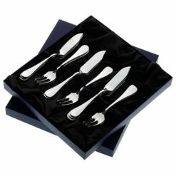 Arthur Price Of England Baguette Sovereign Stainless Steel Set Of 8 Pairs Of Fish Eaters