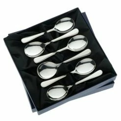 Arthur Price Of England Bead Sovereign Stainless Steel Set Of 6 Fruit Spoons