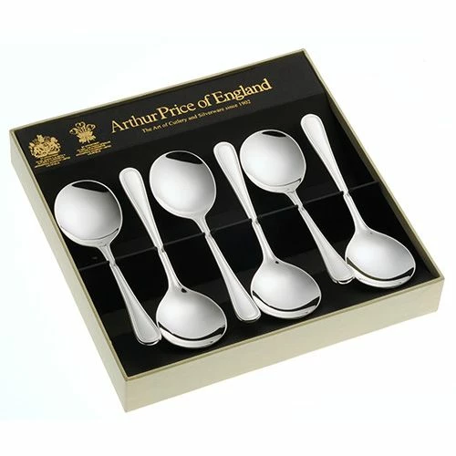 Arthur Price Of England Britannia Sovereign Stainless Steel Set Of 6 Fruit Spoons