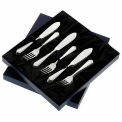 Arthur Price Of England Chester Sovereign Stainless Steel Set Of 8 Pairs Of Fish Eaters