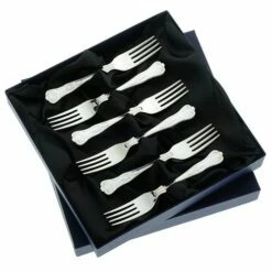 Arthur Price Kings Sovereign Silver Plate Set Of 6 Fruit Forks