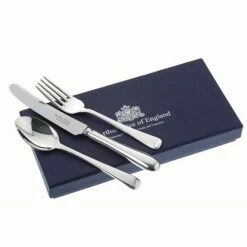 Arthur Price Of England Silver Plated Old English Design Childrens 3 Piece Cutlery Gift Box Set