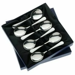 Arthur Price Old English Sovereign Stainless Steel Set Of 6 Fruit Spoons