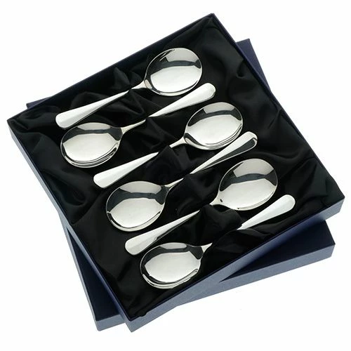 Arthur Price Of England Rattail Sovereign Stainless Steel Set Of 6 Fruit Spoons